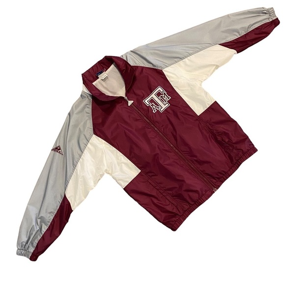 VINTAGE‎ Texas A&M Jacket Apex One Men's Zip Lightweight Aggies Maroon XL - Picture 4 of 14